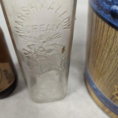Vintage Bottles & Root Beer Bucket