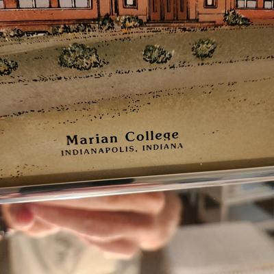 Marian College Indianapolis Indiana Mirror by Eglomise Designs 15x26
