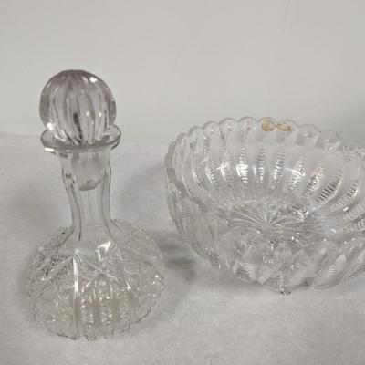 Glass Crystal Dishes 1 Bowl Is A BOHEMIA Large Hand Cut Lead Crystal Bowl Over 24%