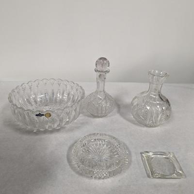 Glass Crystal Dishes 1 Bowl Is A BOHEMIA Large Hand Cut Lead Crystal Bowl Over 24%