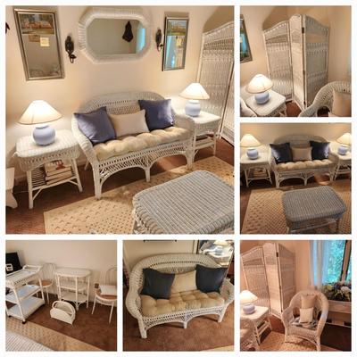 Room Full of Wicker Furniture 14 pieces