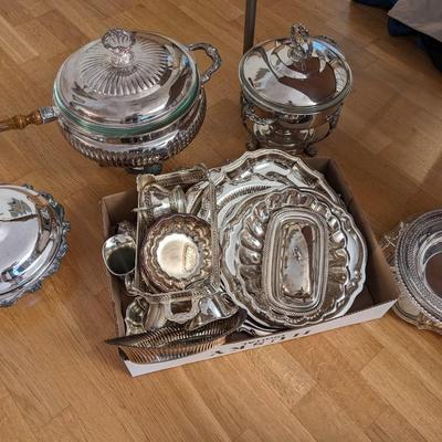 Large Lot of Silver Plated Formal Dinner Ware