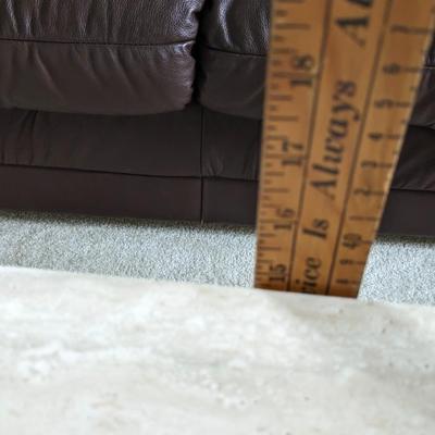Italian Made Travertine Marble End Table