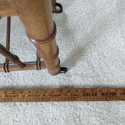 Vintage Faux Bamboo Wood Canterbury Magazine Holder