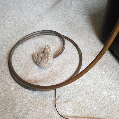 Vintage Copper Piping Floor Lamp
