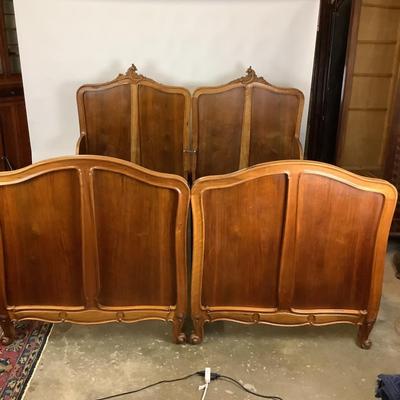 1156 Pair of Antique French Style Twin Beds