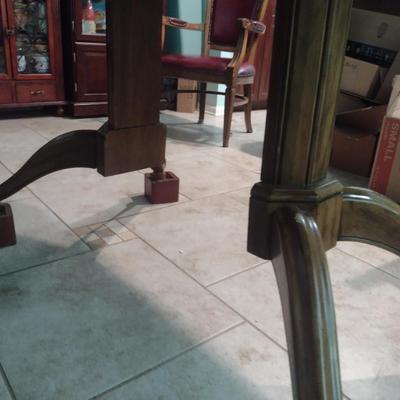 Wooden Dining Table with Painted Design