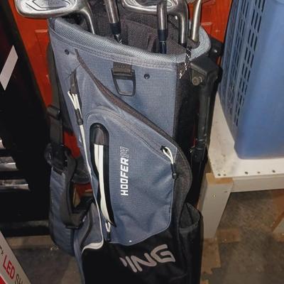 GOLF CLUBS & PING BAG