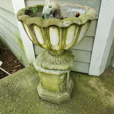 Large Heavy Concrete Planter & Stand