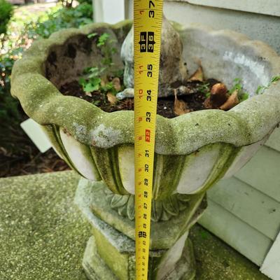 Large Heavy Concrete Planter & Stand