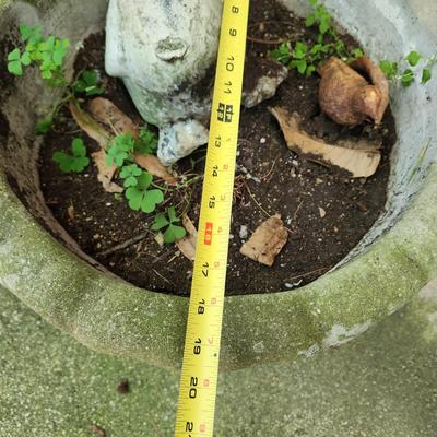 Large Heavy Concrete Planter & Stand