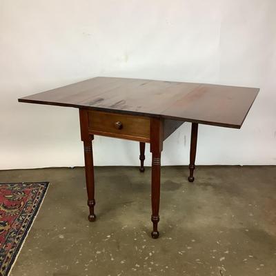 1159 Antique Dropleaf Single Drawer Table