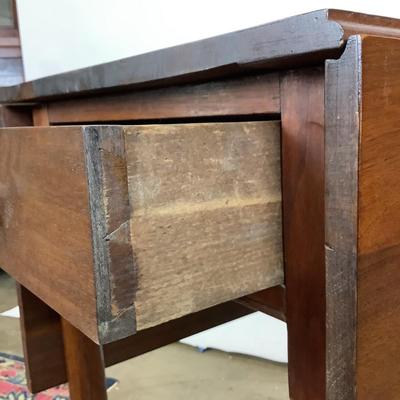 1159 Antique Dropleaf Single Drawer Table
