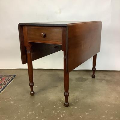 1159 Antique Dropleaf Single Drawer Table