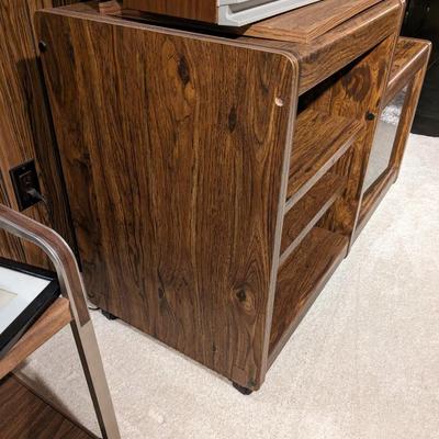 Vintage Entertainment Rolling Cabinet