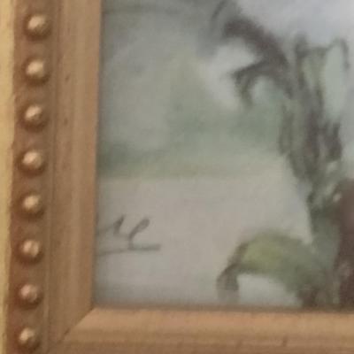 Framed Madonna of the Lilies with Jesus Print- Approx 15 1/2" x 20"