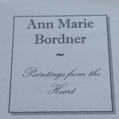 Original Painting by Ann Marie Bordner Framed Under Glass- Approx 34" x 15 1/2"