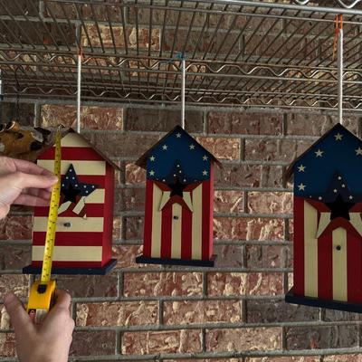 Lot of 3 America the beautiful bird houses