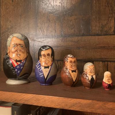 J. Edgar Hoover Signed Book w/ Flag, President Nesting Dolls, History Books, & DVDs (BDF-HS)