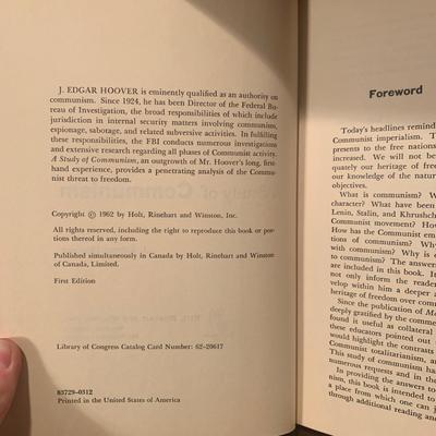 J. Edgar Hoover Signed Book w/ Flag, President Nesting Dolls, History Books, & DVDs (BDF-HS)