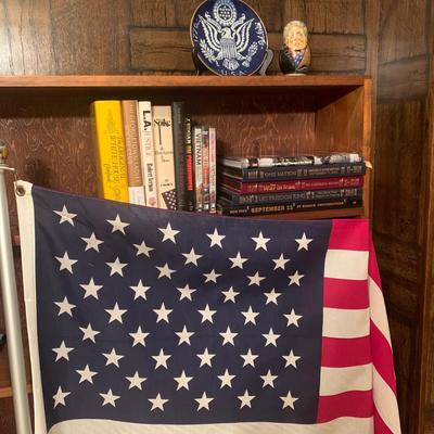 J. Edgar Hoover Signed Book w/ Flag, President Nesting Dolls, History Books, & DVDs (BDF-HS)