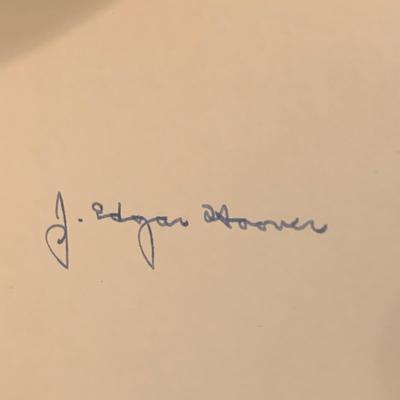 J. Edgar Hoover Signed Book w/ Flag, President Nesting Dolls, History Books, & DVDs (BDF-HS)