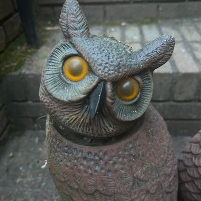 Garden Owl Decoys & Bald Eagle Statues (G-RG)