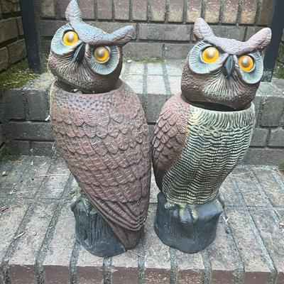 Garden Owl Decoys & Bald Eagle Statues (G-RG)