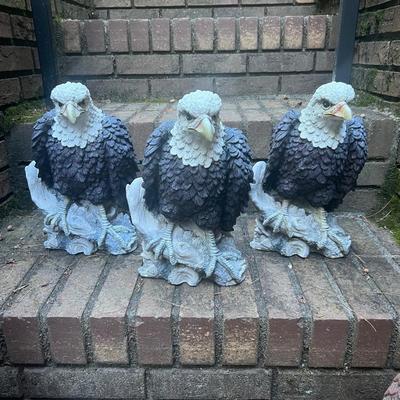 Garden Owl Decoys & Bald Eagle Statues (G-RG)