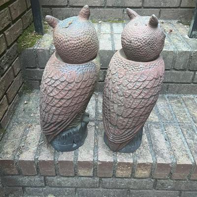 Garden Owl Decoys & Bald Eagle Statues (G-RG)