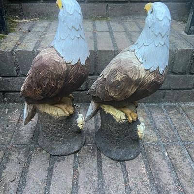 Garden Owl Decoys & Bald Eagle Statues (G-RG)