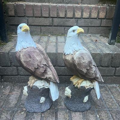 Garden Owl Decoys & Bald Eagle Statues (G-RG)