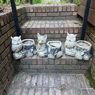 Puppy Fountain Plus Animal Statues & Planters (G-RG)