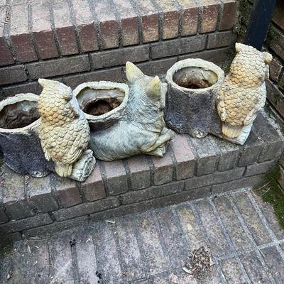 Puppy Fountain Plus Animal Statues & Planters (G-RG)