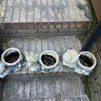 Puppy Fountain Plus Animal Statues & Planters (G-RG)