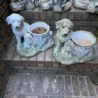 Puppy Fountain Plus Animal Statues & Planters (G-RG)