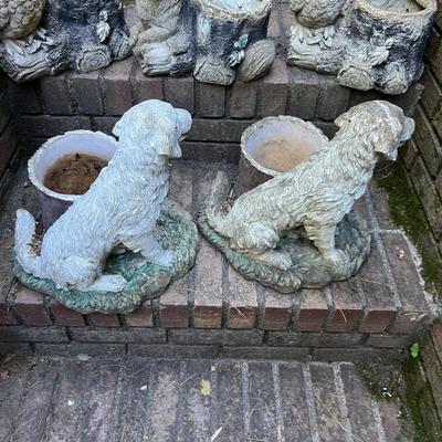 Puppy Fountain Plus Animal Statues & Planters (G-RG)