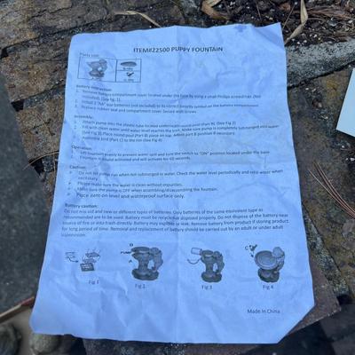 Puppy Fountain Plus Animal Statues & Planters (G-RG)