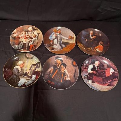 Six Norman Rockwell Plates (BDF-MG)