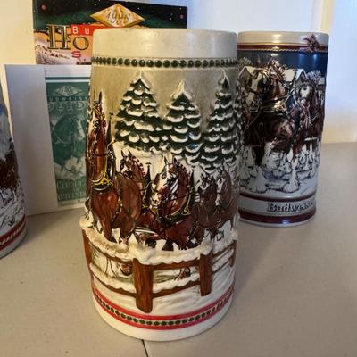 Budweiser Collectible Holiday Steins