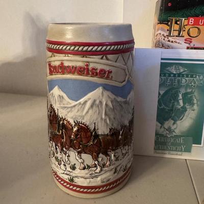 Budweiser Collectible Holiday Steins