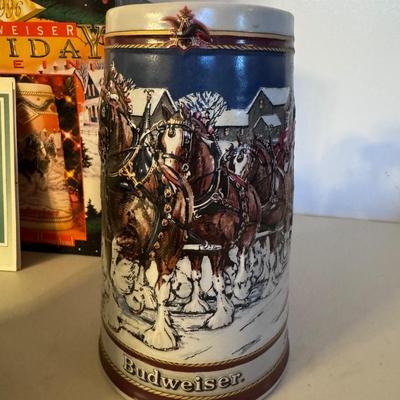 Budweiser Collectible Holiday Steins