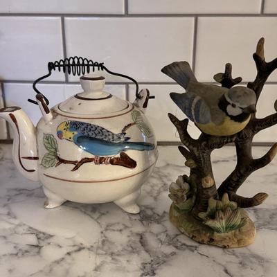Birds Teapots and Figurines Lot