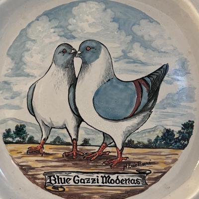 H. Eric Buri Original Hand Painted Plates- Vintage Folk Art