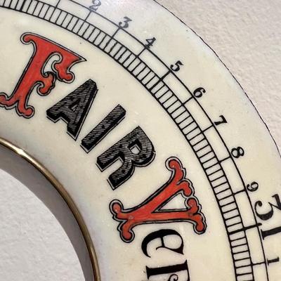 Antique Enameled Metal Barometer Dial Face