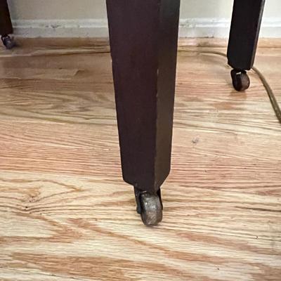 Antique Bagby Furniture Side Table - Original Casters