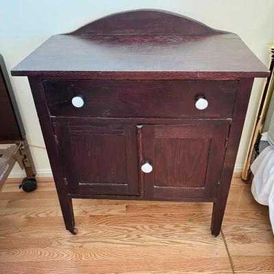 Antique Bagby Furniture Side Table - Original Casters