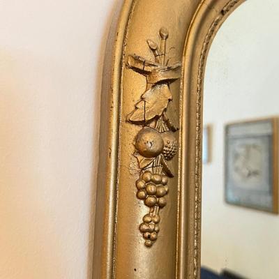 Antique Guilt Framed Mirror