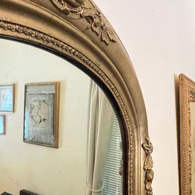 Antique Guilt Framed Mirror