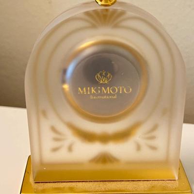 Mikimoto Pearl Accented Desk Table Small Clock
